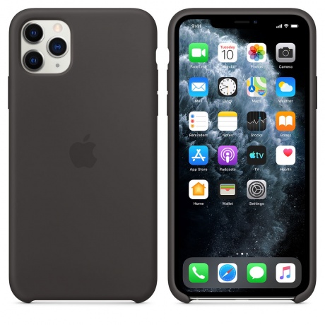 Чехол Apple iPhone 11 Pro Max Silicone Case - Black (MX002ZM/A) - фото 1
