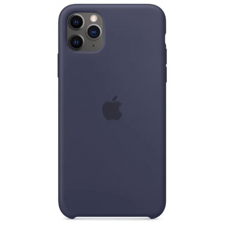 Чехол Apple iPhone 11 Pro Max Silicone Case - Midnight Blue (MWYW2ZM/A) - фото 5