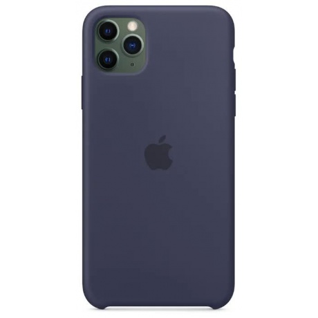 Чехол Apple iPhone 11 Pro Max Silicone Case - Midnight Blue (MWYW2ZM/A) - фото 6