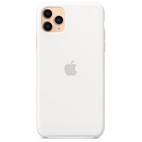 Чехол Apple iPhone 11 Pro Max Silicone Case - White (MWYX2ZM/A) - фото 7