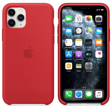 Чехол Apple iPhone 11 Pro Silicone Case - RED (MWYH2ZM/A) - фото 1