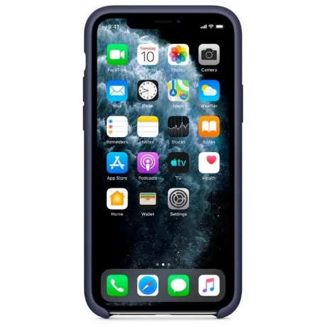 Чехол Apple iPhone 11 Pro Silicone Case - Midnight Blue (MWYJ2ZM/A) - фото 3