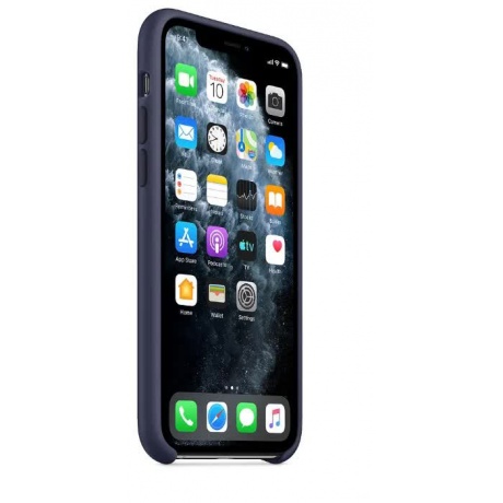 Чехол Apple iPhone 11 Pro Silicone Case - Midnight Blue (MWYJ2ZM/A) - фото 4