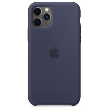 Чехол Apple iPhone 11 Pro Silicone Case - Midnight Blue (MWYJ2ZM/A) - фото 5