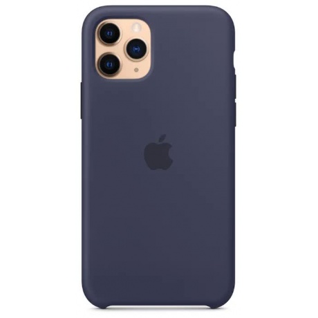 Чехол Apple iPhone 11 Pro Silicone Case - Midnight Blue (MWYJ2ZM/A) - фото 7
