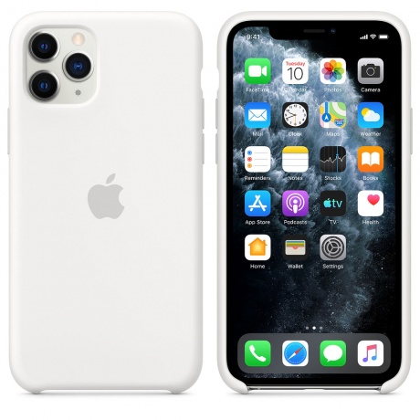 Чехол Apple iPhone 11 Pro Silicone Case - White (MWYL2ZM/A) - фото 1