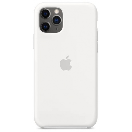 Чехол Apple iPhone 11 Pro Silicone Case - White (MWYL2ZM/A) - фото 5
