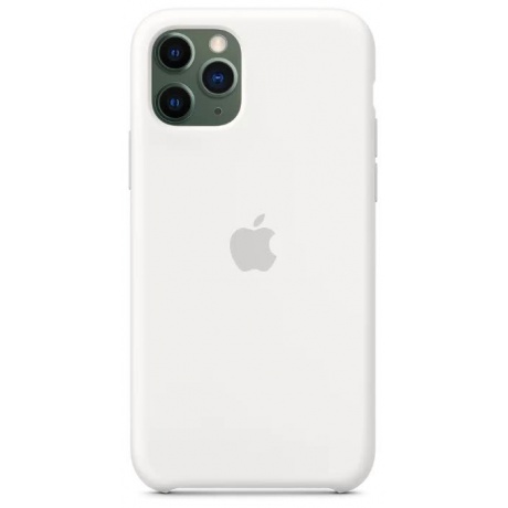 Чехол Apple iPhone 11 Pro Silicone Case - White (MWYL2ZM/A) - фото 6