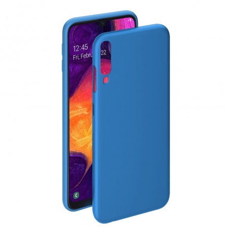 Чехол Deppa Gel Color Case для Samsung Galaxy A50 (2019) синий PET белый 86658 - фото 1