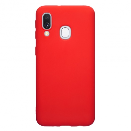 Чехол Deppa Gel Color Case для Samsung Galaxy A40 (2019) красный PET белый 87115 - фото 2