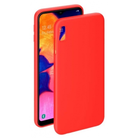 Чехол Deppa Gel Color Case для Samsung Galaxy A10 (2019) красный PET синий 87216 - фото 2