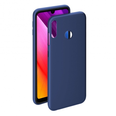 Чехол Deppa Gel Color Case для Huawei Y7 (2019) синий PET белый 86661 - фото 1