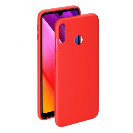 Чехол Deppa Gel Color Case для Huawei Y7 (2019) красный PET белый 86662 - фото 1