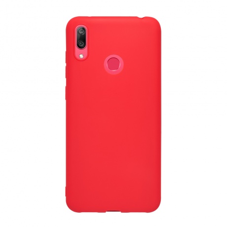 Чехол Deppa Gel Color Case для Huawei Y7 (2019) красный PET белый 86662 - фото 2