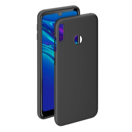 Чехол Deppa Gel Color Case для Huawei Y6 (2019) черный PET белый 86663 - фото 1