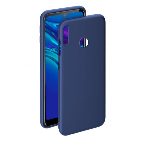 Чехол Deppa Gel Color Case для Huawei Y6 (2019) синий PET белый 86664 - фото 1