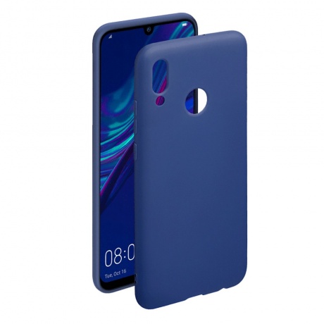 Чехол Deppa Gel Color Case для Huawei P Smart (2019) синий PET белый 87152 - фото 1