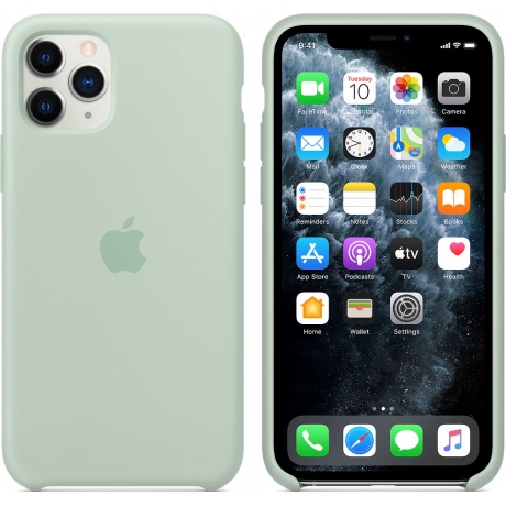 Чехол Apple iPhone 11 Pro Silicone Case (MXM72ZM/A) Beryl - фото 6