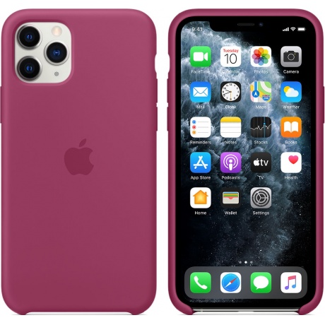Чехол Apple iPhone 11 Pro Silicone Case (MXM62ZM/A) Pomegranate - фото 6