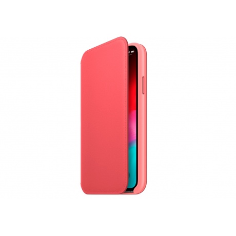 Чехол Apple iPhone XS Leather Folio (MRX12ZM/A) Peony Pink - фото 3