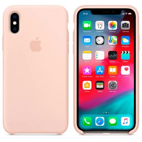 Чехол Apple iPhone XS Silicone Case (MTF82ZM/A) Pink Sand - фото 4
