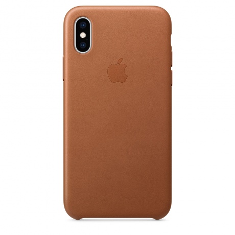 Чехол Apple iPhone XS Leather Case (MRWP2ZM/A) Saddle Brown - фото 2