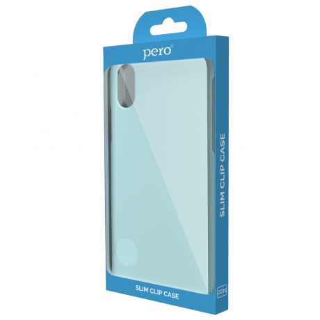 Клип-кейс PERO софт-тач для Apple iPhone 7 голубой - фото 3
