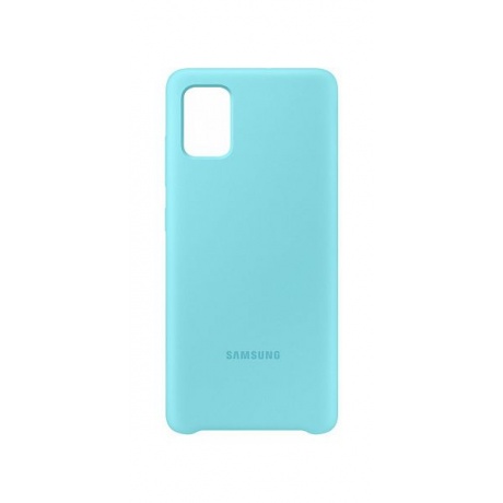 Чехол Samsung Galaxy A51 Silicone Cover голубой (EF-PA515TLEGRU) - фото 5