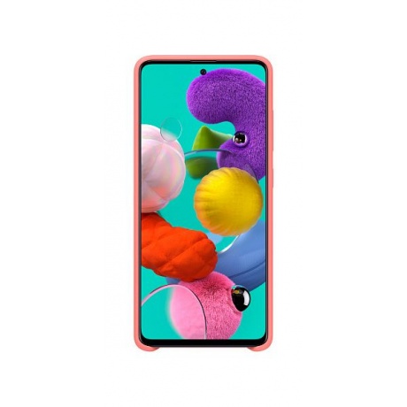 Чехол Samsung Galaxy A51 Silicone Cover розовый (EF-PA515TPEGRU) - фото 2