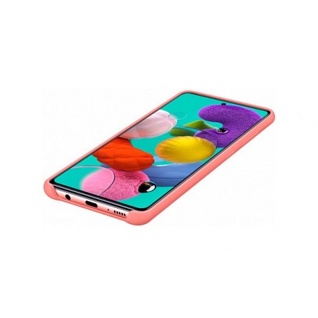 Чехол Samsung Galaxy A51 Silicone Cover розовый (EF-PA515TPEGRU) - фото 4