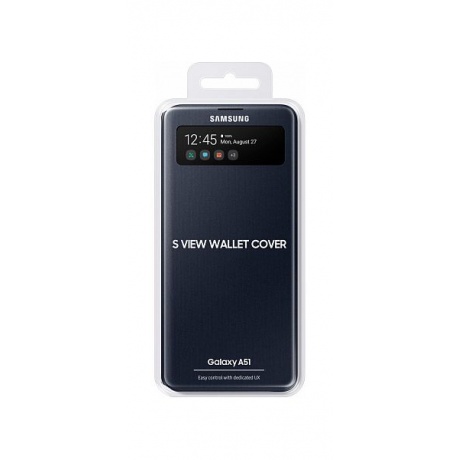 Чехол Samsung Galaxy A51 S View Wallet Cover черный (EF-EA515PBEGRU) - фото 5