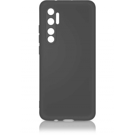 Чехол с микрофиброй DF для Xiaomi Mi Note 10 Lite Silicone Black xiOriginal-10 - фото 1