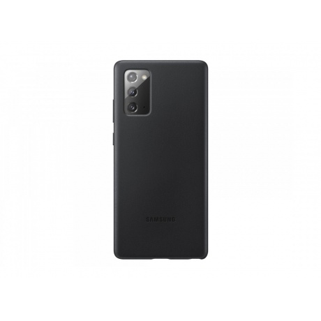 Чехол (клип-кейс) для Samsung Galaxy Note 20 Leather Cover черный (EF-VN980LBEGRU) - фото 1