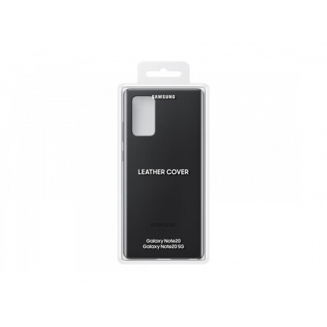 Чехол (клип-кейс) для Samsung Galaxy Note 20 Leather Cover черный (EF-VN980LBEGRU) - фото 5