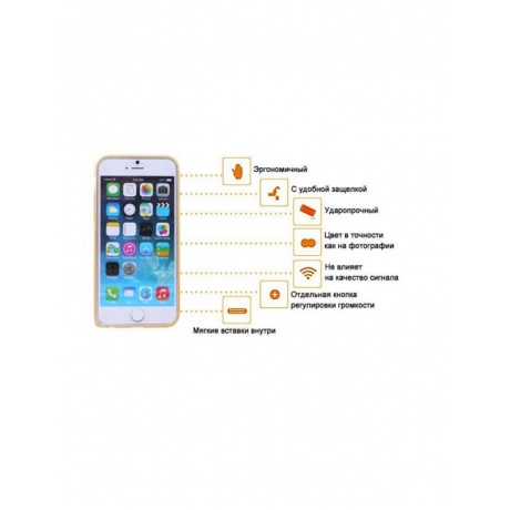 Чехол-бампер Ainy для APPLE iPhone 6 Plus Gold QC-A014L - фото 7
