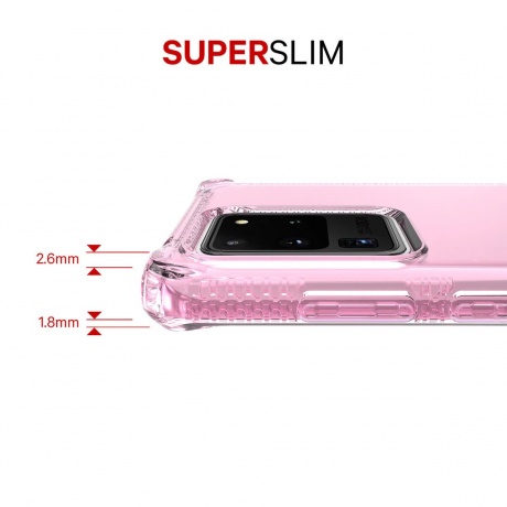 Чехол антибактериальный ITSKINS SPECTRUM CLEAR для Samsung Galaxy S20 Ultra светло-розовый - фото 2