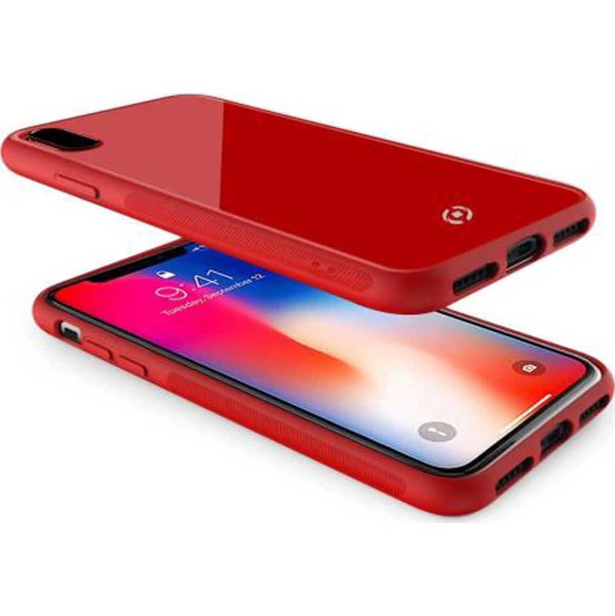 Чехол-накладка Celly Diamond для Apple iPhone XS красный - фото 2