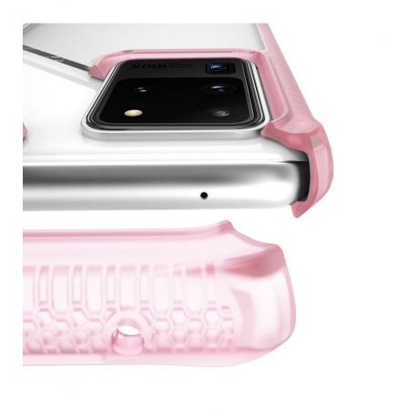 Чехол-накладка ITSKINS HYBRID FROST (MKII) для Samsung Galaxy S20 Ultra пр/светло-розовый - фото 5