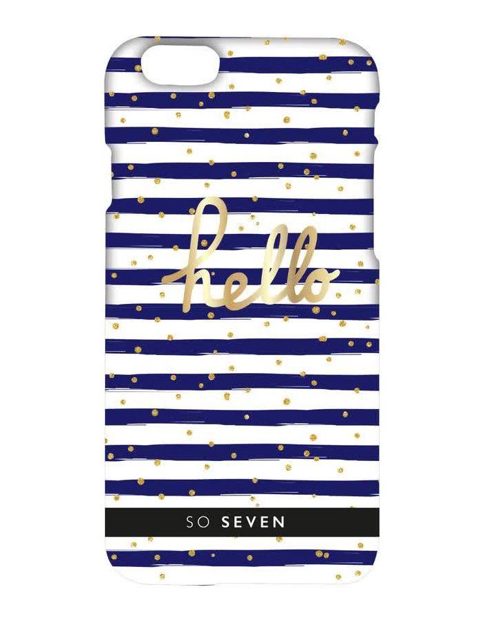 цена Чехол-накладка So Seven Bord de Mer для Apple iPhone 7/8 Plus синий/белый