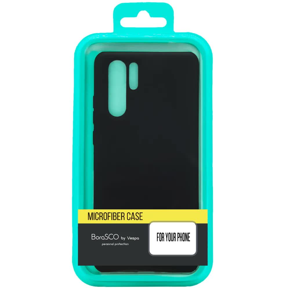 Чехол BoraSCO Microfiber Case для Xiaomi Mi 10 Lite черный чехол накладка krutoff clear case brawl stars карл всадник на кабане для xiaomi mi 10 lite