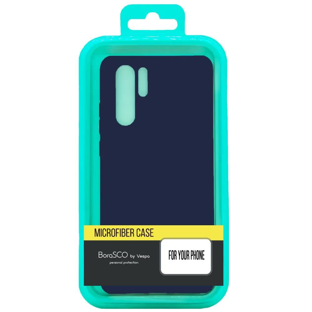 Чехол BoraSCO Microfiber Case для Xiaomi Mi 10 синий чехол накладка krutoff clear case для влюбленных аниме любовь для xiaomi mi 10 mi 10 pro