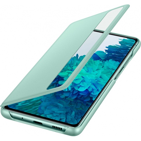 Чехол Samsung Galaxy S20 FE Smart Clear View Cover Mint EF-ZG780CMEGRU - фото 4