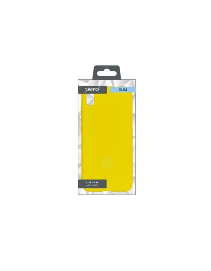 цена Чехол клип-кейс PERO LIQUID SILICONE для Apple iPhone 11 желтый