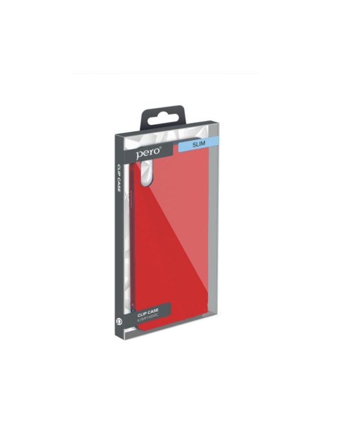 цена Чехол клип-кейс PERO LIQUID SILICONE для Apple iPhone 11 красный
