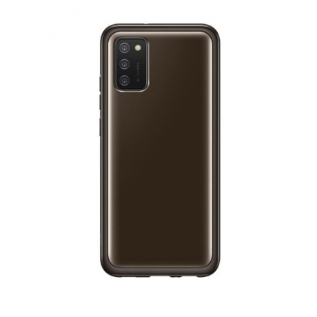 Чехол (клип-кейс) Samsung для Samsung Galaxy A02s Soft Clear Cover черный (EF-QA025TBEGRU) - фото 1