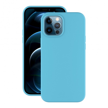 Чехол Deppa Gel Color для Apple iPhone 12 Pro Max мятный PET синий - фото 1