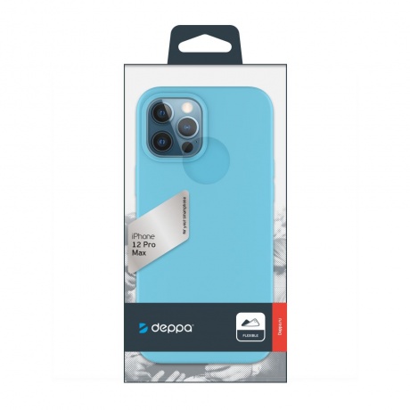 Чехол Deppa Gel Color для Apple iPhone 12 Pro Max мятный PET синий - фото 6