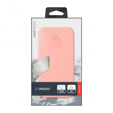 

Чехол Deppa Liquid Silicone для Apple iPhone 12 Pro/12 розовый картон
