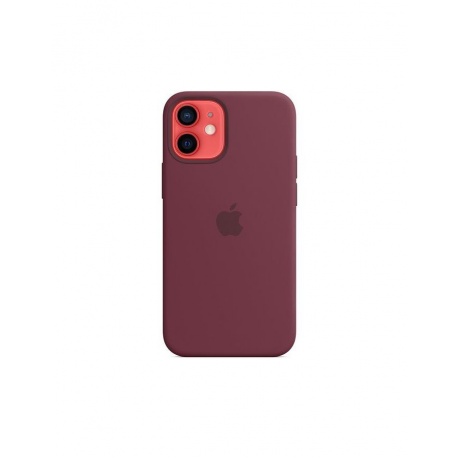 Чехол (клип-кейс) Apple iPhone 12 mini Silicone Case with MagSafe сливовый (MHKQ3ZE/A) - фото 3
