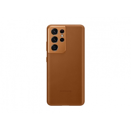 Чехол (клип-кейс) Samsung Galaxy S21 Ultra Leather Cover коричневый (EF-VG998LAEGRU) - фото 1